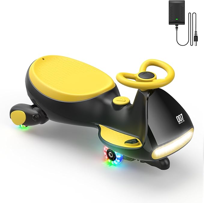 Carro Elétrico Infantil Com Pedal Acelerador, Bateria Recarregável Rodas Com Led ( Brinde Exclusivo + 2 Baterias Reserva)