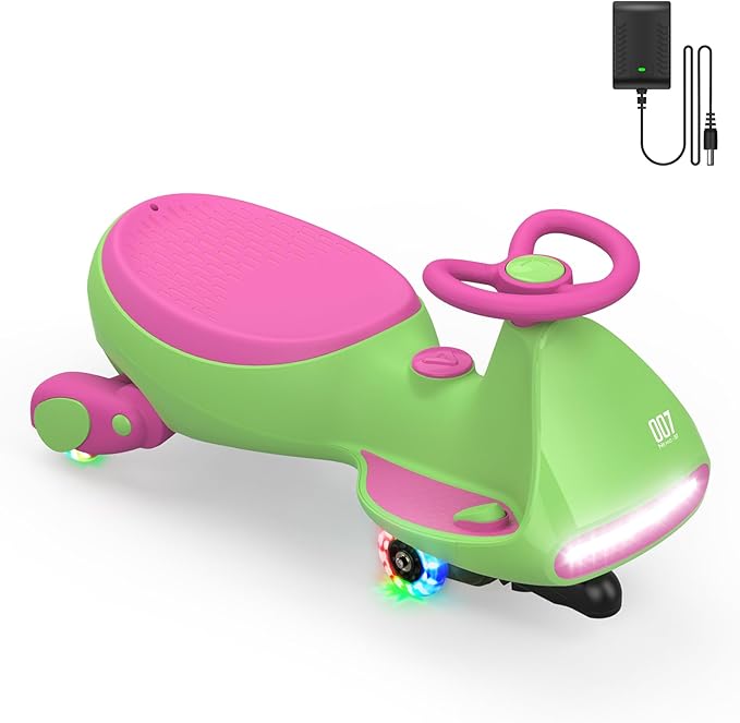 Carro Elétrico Infantil Com Pedal Acelerador, Bateria Recarregável Rodas Com Led ( Brinde Exclusivo + 2 Baterias Reserva)