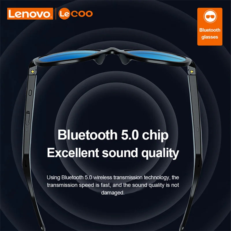 Óculos de sol com fone embutido LENOVO C8 - Bluetooth 5.0